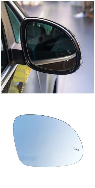 Side View Mirror Glass Heating Blind Spot Right For Volkswagen Tiguan Sharan