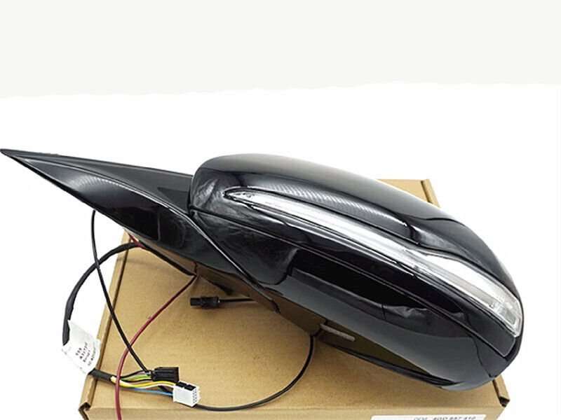 For 17-22 Benz E Class W213 Side View Mirror Assembly 12 Pins Black Part Left