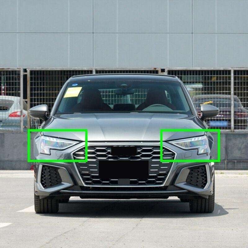 For 2020-2021 Audi A3 Headlight Headlamp Lens Cover Transparent Pair
