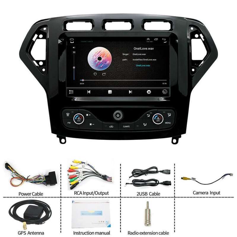 Wireless CarPlay Android Auto dab Radio Car Stereo GPS for Ford Mondeo 2007-2010