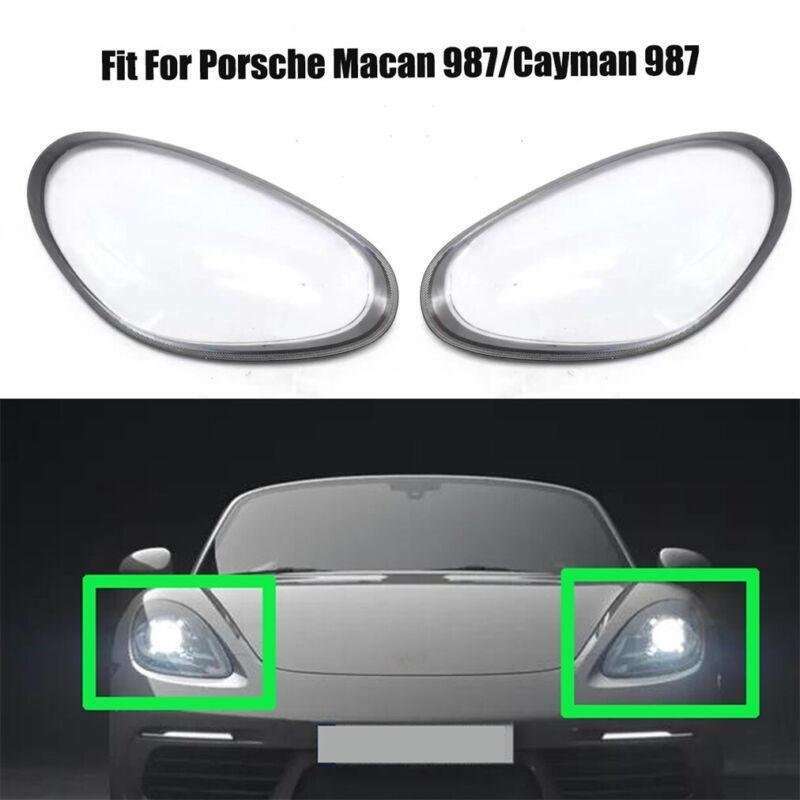 Headlight Headlamp Lens Cover Left Right Side For Porsche Macan Cayman 987 09-12