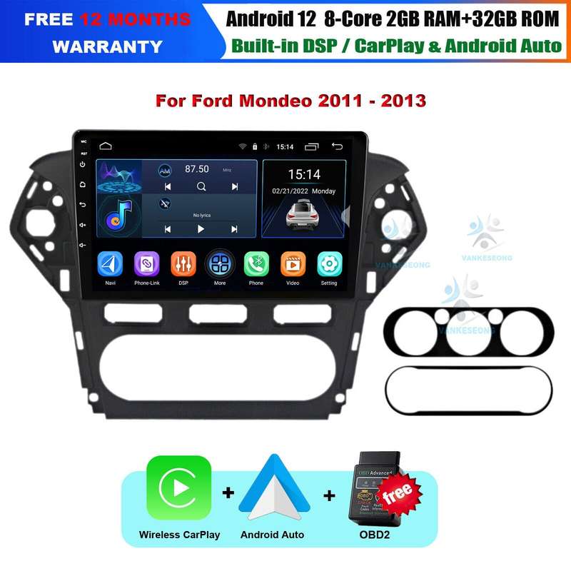 10.1" Car Stereo Video Player GPS FM Radio Sat Nav For Ford Mondeo MK4 2011-2013