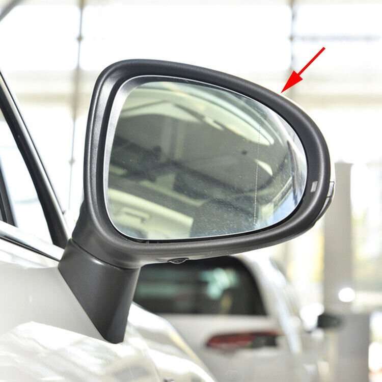 Right Black Front Side Mirror Housing Frame 1PC For 2011-2018 VW Touareg SUV