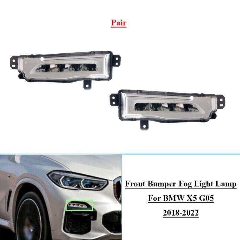 2x Front Bumper LED Fog Light Lamp For BMW X5 G05 2018-2022 LR 63177406365/6
