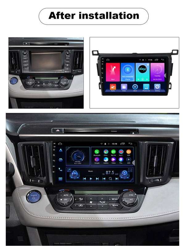 9inch Android 12 Car Stereo DAB Radio GPS Sat Nav wifi for Toyota RAV4 2013-2018