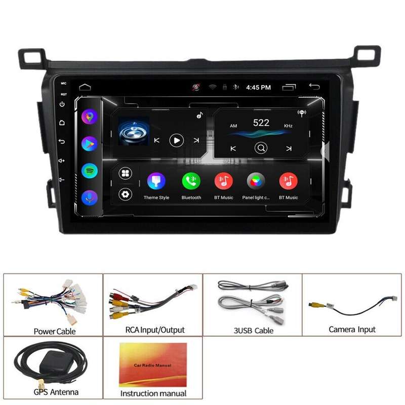 9inch Android 12 Car Stereo DAB Radio GPS Sat Nav wifi for Toyota RAV4 2013-2018
