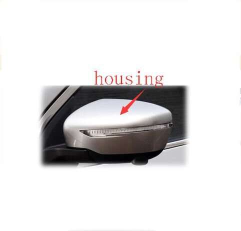 Side View Mirror Housing Part Silver Left 1X For 15-22 Nissan Qashqai J11Z SUV