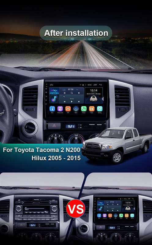 Android Auto Car Radio Stereo GPS Sat Nav for Toyota Tacoma 2006-2011 Head Unit