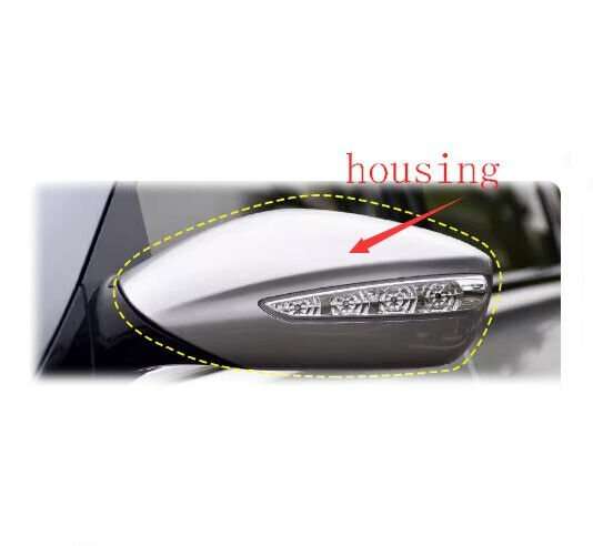 Side View Mirror Housing Silver Left Part For 11-16 Hyundai Sonata 8 YF Sedan