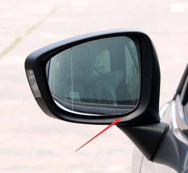 Left Black Car Front Side Mirror Housing Frame 1PC For 2012-2013 Mazda CX-5 SUV