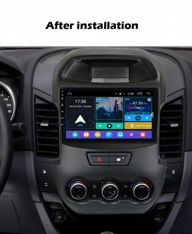 For Ford Ranger 2011-2016 CarPlay Car Radio Android 10 GPS Sat Nav DAB+Head Unit