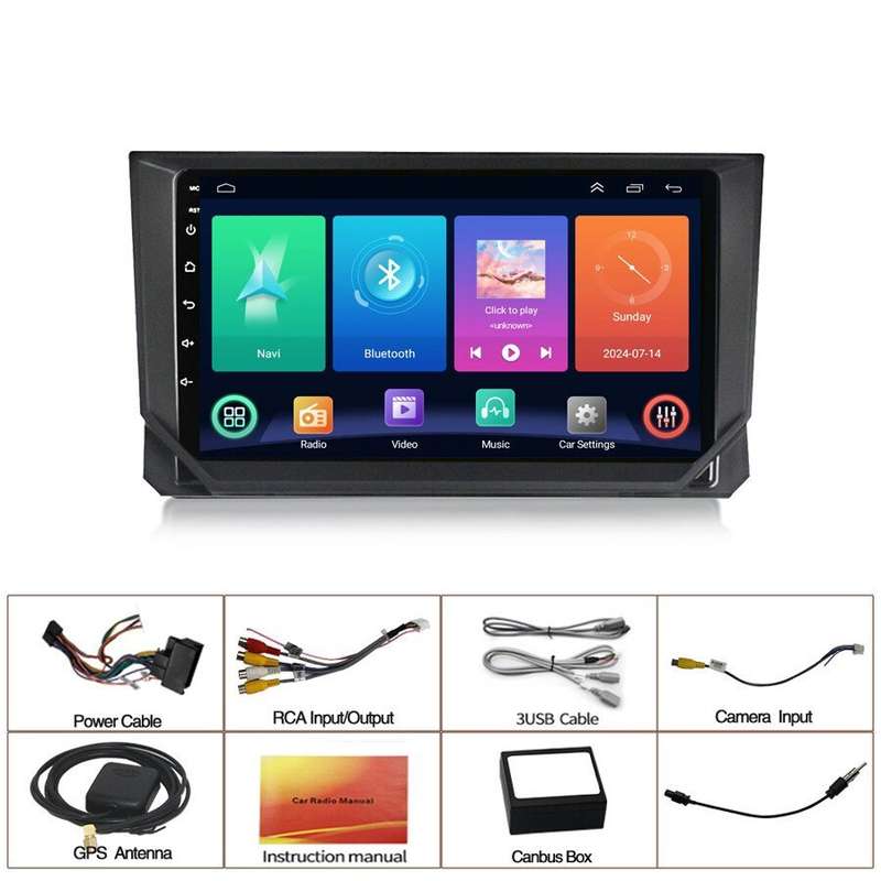 9" Android13 Car Stereo DAB+ Radio GPS SAT Navi Carplay For Seat Ibiza 2017-2020