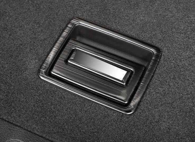 For Infiniti QX50 19-23 Black Titanium Tailgate Rear Door Handle Cover Trim 3PCS