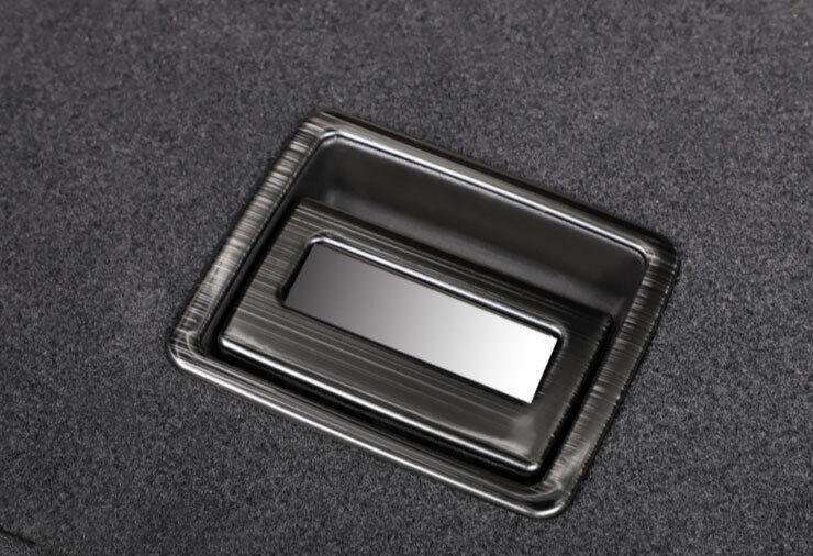 For Infiniti QX50 19-23 Black Titanium Tailgate Rear Door Handle Cover Trim 3PCS