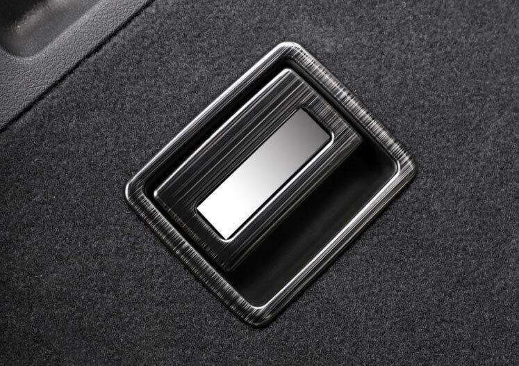 For Infiniti QX50 19-23 Black Titanium Tailgate Rear Door Handle Cover Trim 3PCS