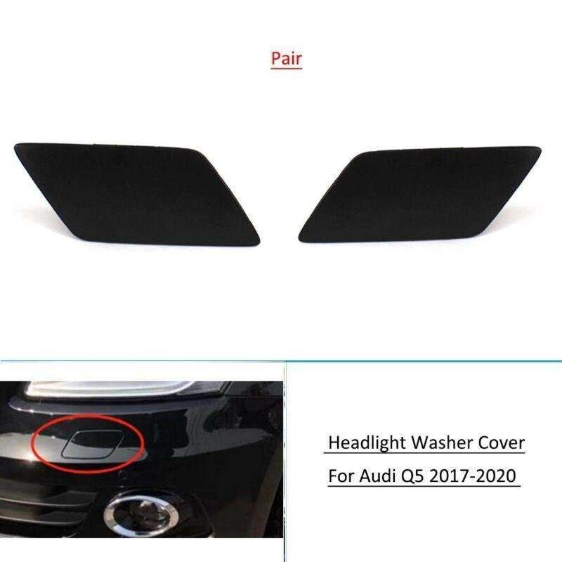 Front Bumper Headlight Washer Cover Cap For Audi Q5 2017-2020 Pair