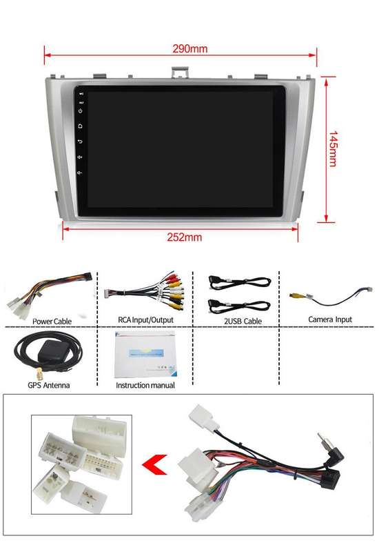 8-Core Android 12 Car Stereo Radio GPS 32GB For 2009-2015 Toyota Avensis Carplay
