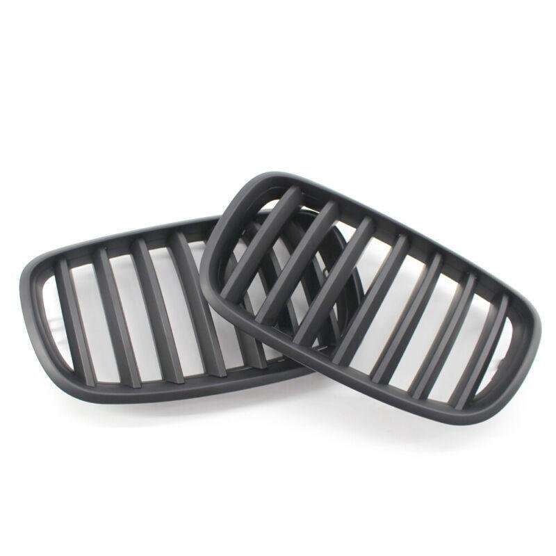 Pair of Matte Black Front Bumper Kidney Grille Fit For BMW E70 X5 E71 X6 07-14
