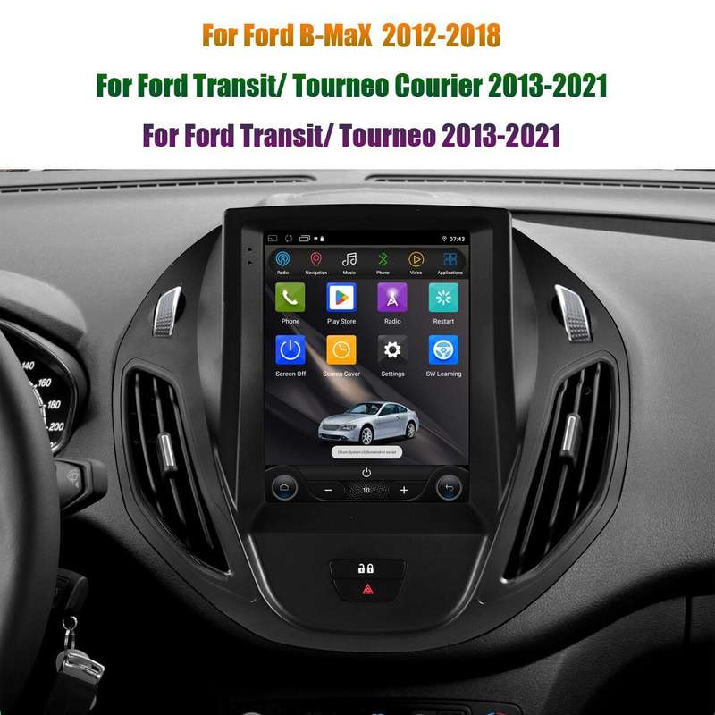9.7" Android13 DAB Autoradio GPS Sat Navi For Ford Transit Tourneo Courier B-Max