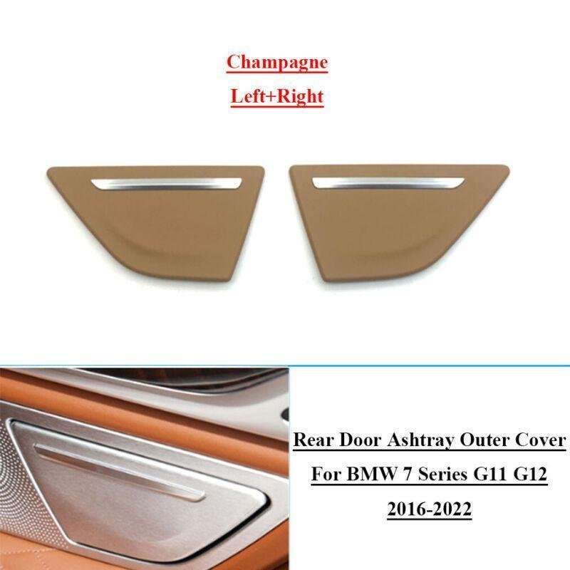 2x Car Rear Door Ashtray Outer Covers For BMW 7 Series G11 G12 2016-2022 CP