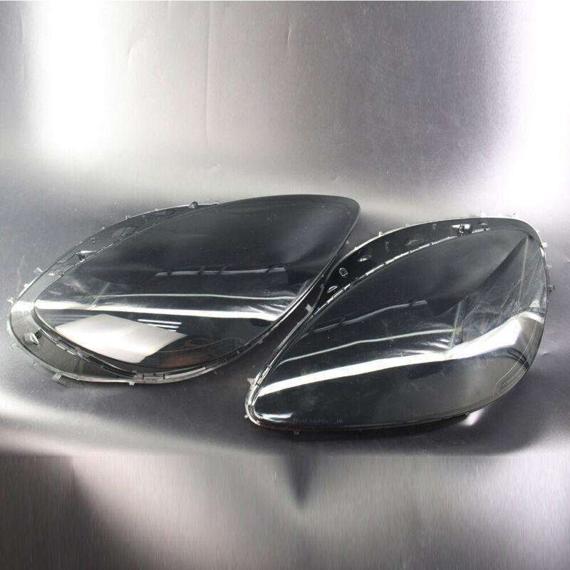 For Corvette C6 2005-2013 Front Headlight Headlamp Smoke Lens Cover Shell Pair