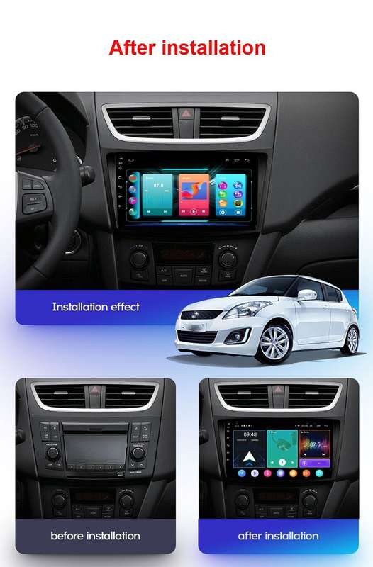 for Suzuki Swift 2011-2016 Car Radio Head Unit Sat Navi GPS DAB Wifi Android 11