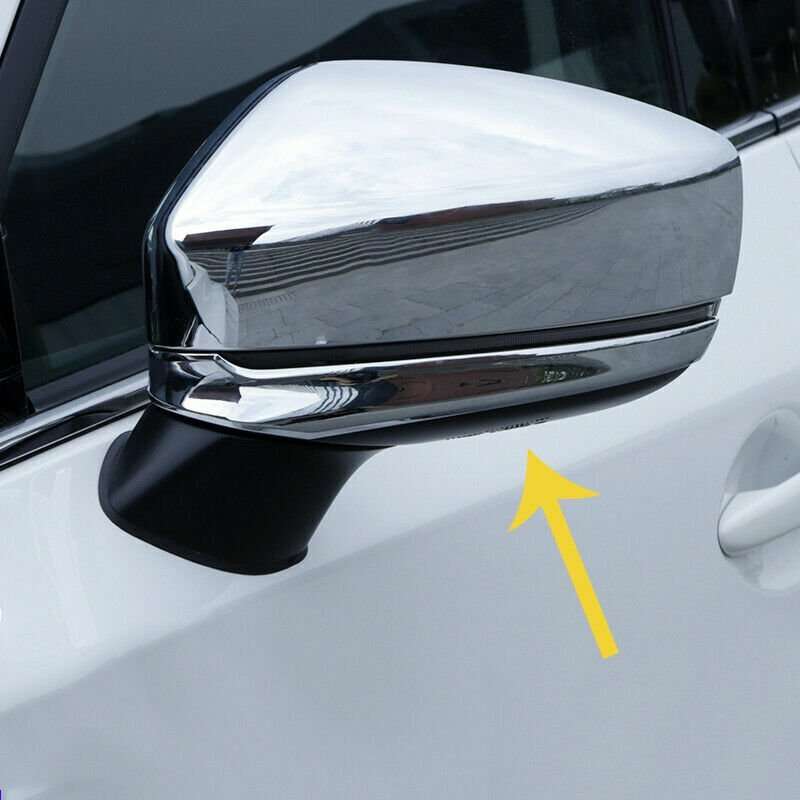 For Mazda CX-5 2017-2024 Chrome Exterior Rear View Side Door Mirror Cap Cover
