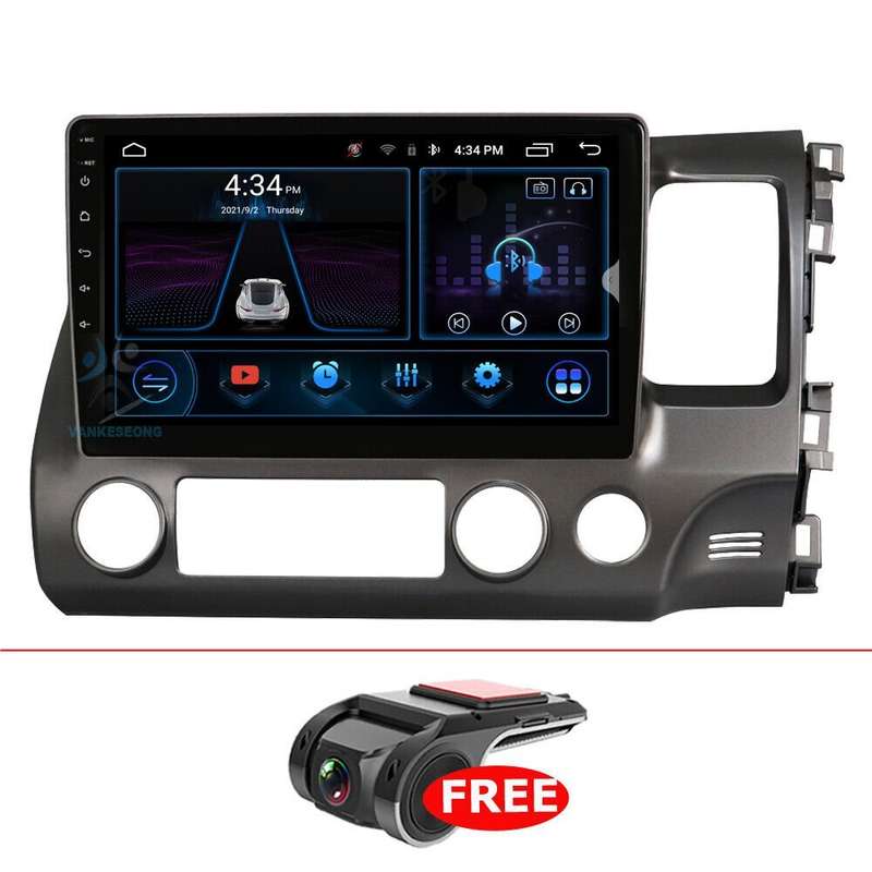 32GB Android 10 Head Unit Sat Nav DAB Radio BT CarPlay For Honda Civic 2006-2011