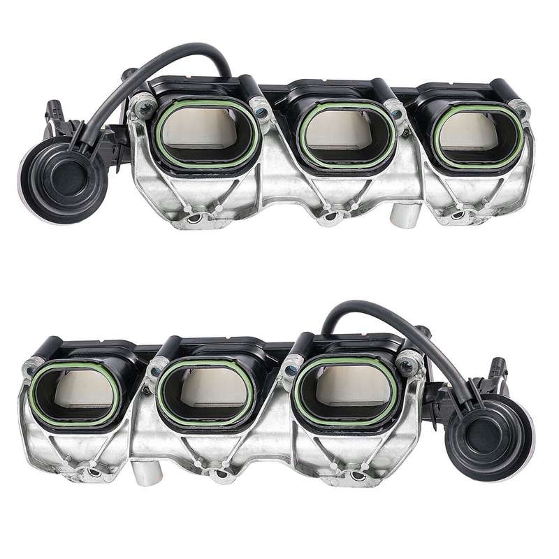 2X Left + Right Side Intake Manifolds compatible Audi A6 A7 Q7 S4 Touareg 3.0T