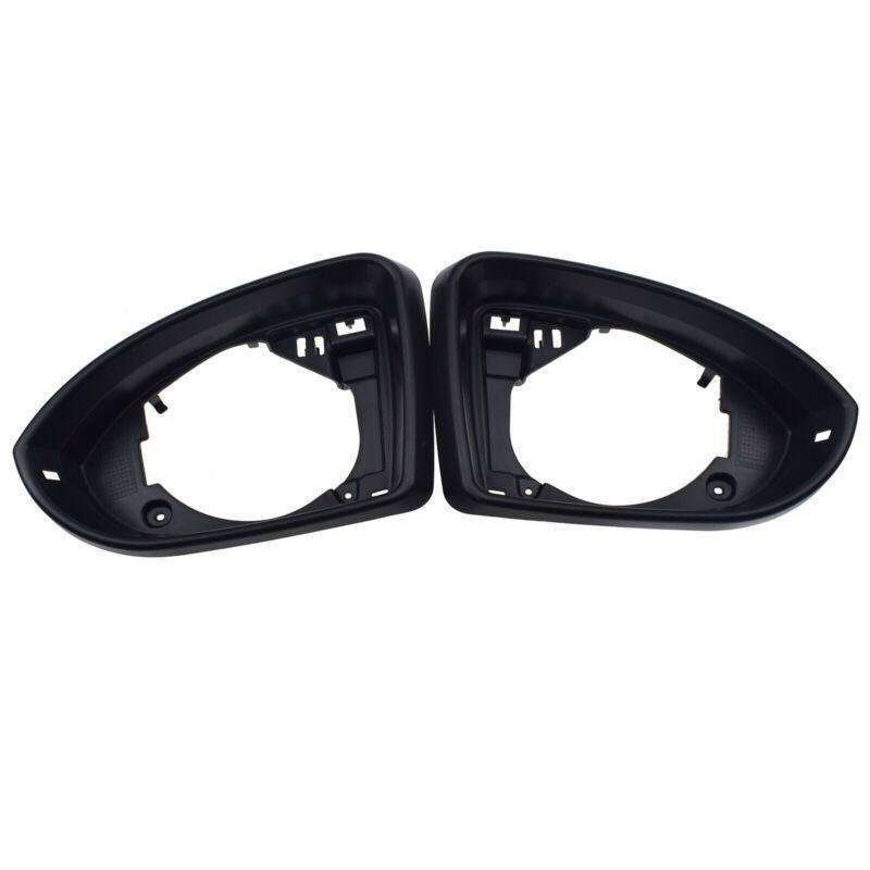Pair Mirror Glass Holder Trim Frame For VW Golf 7 Golf 7.5 GTI 2013-2020