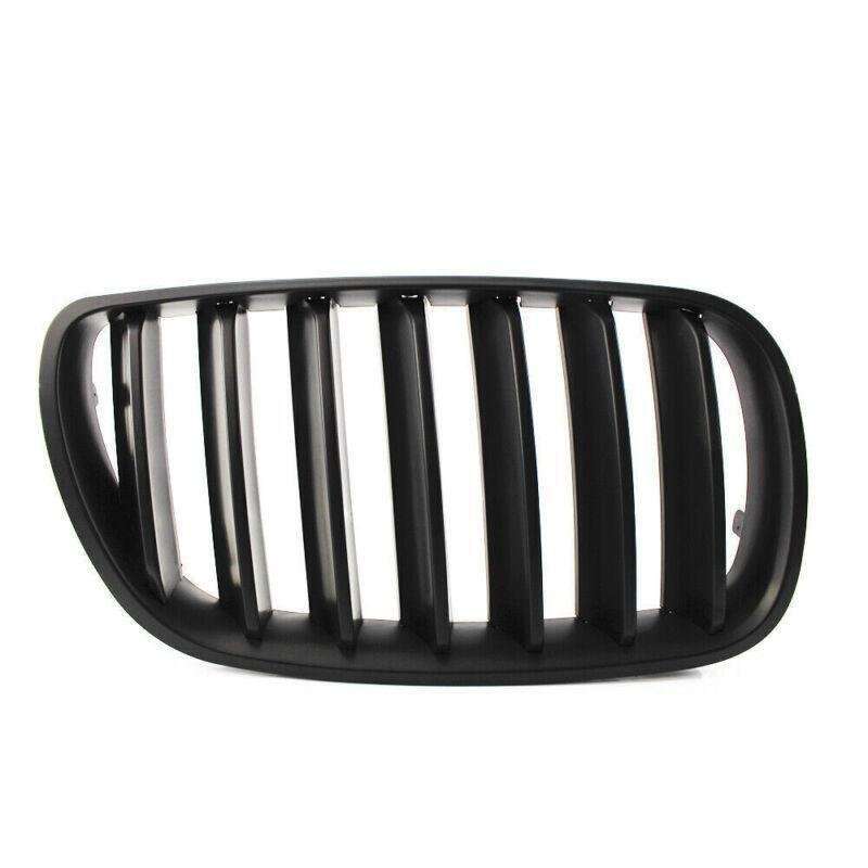 Pair ABS Matte Black Front Kidney Hood Grille Grill For BMW E83 X3 LCI 07-10