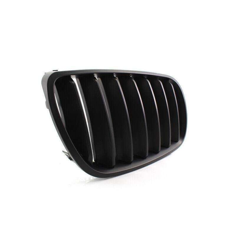 Pair ABS Matte Black Front Kidney Hood Grille Grill For BMW E83 X3 LCI 07-10