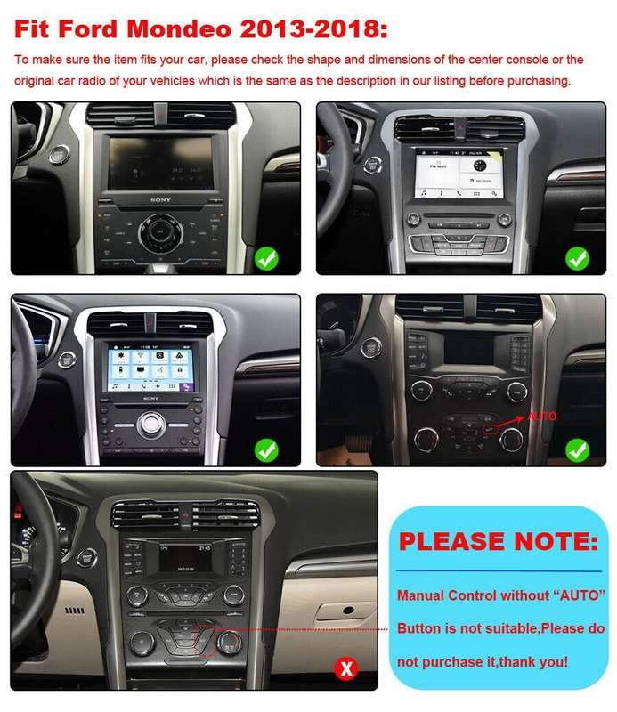 For Ford Mondeo MK5 2013-2018 Android 13 Autoradio Video GPS CarPlay bt dab+ OBD