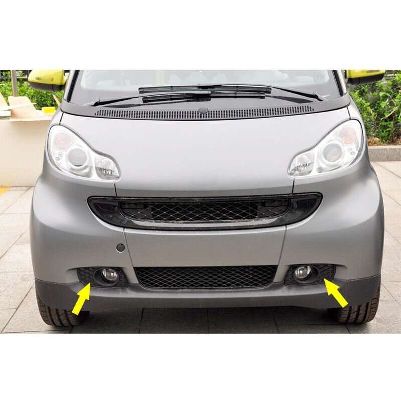 Pair Fog Lamp Bezel LH RH Fog Light Grille Cover Fit For 08-12 SMART FORTWO 451