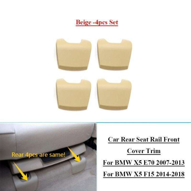 4x Car Rear Seat Rail Front Cover Trims For BMW X5 E70 07-13 X5 F15 14-18 Beige