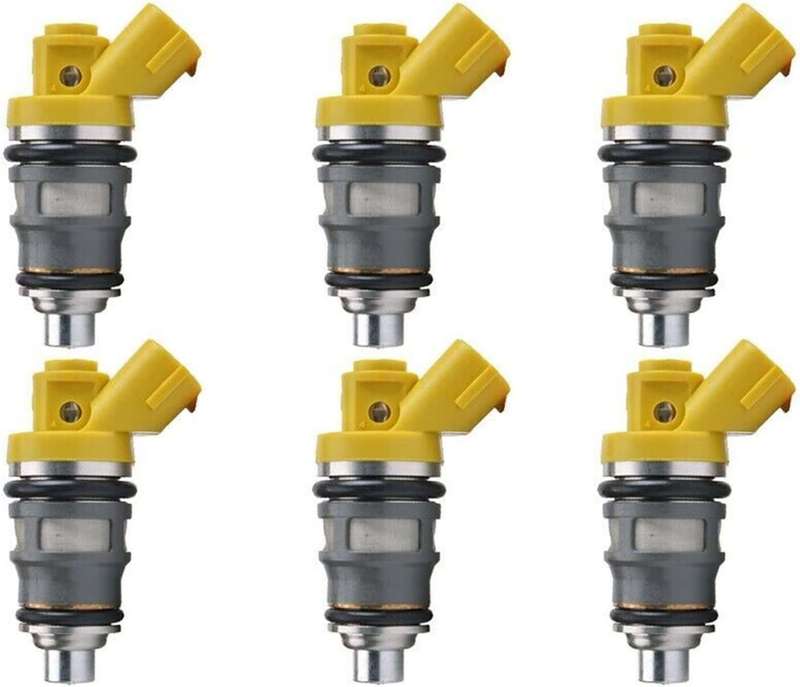 6X 650cc Fuel Injectors Compatible Denso Toyota Supra JZA80 2JZGTE 2JZ Side Feed
