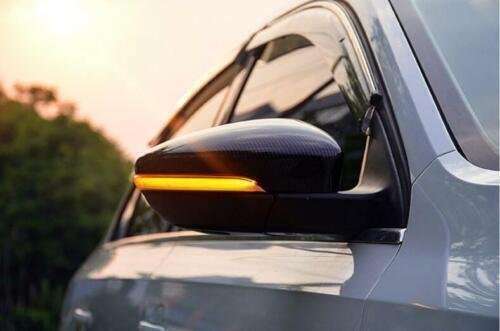 Carbon Fiber Rear View Side Door Mirror Cover For Volkswagen Jetta MK6 2012-2018