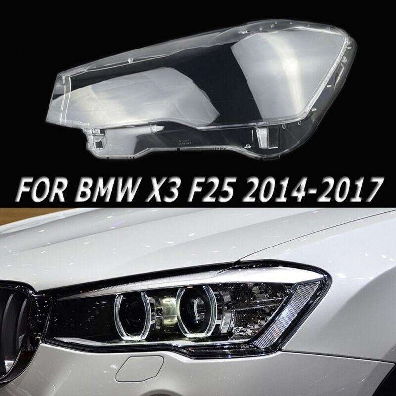 For BMW X3 F25 2014-2017 Headlight Lens Cover Shell Transparent Left
