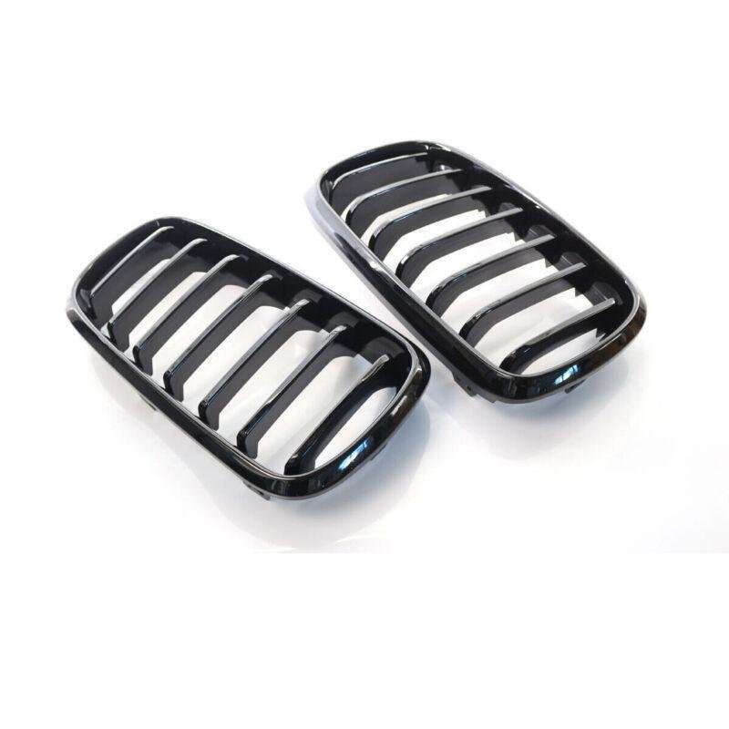 Pair Gloss Black M Sport Front Kidney Grill Grille Fit For BMW X5 F15 15-17 SUV