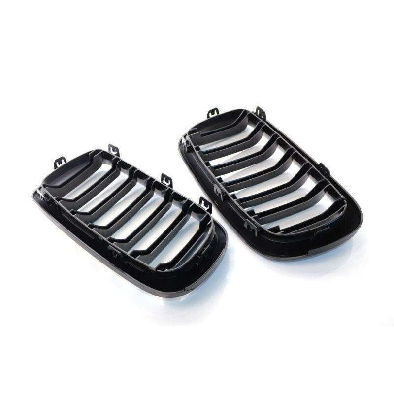 Pair Gloss Black M Sport Front Kidney Grill Grille Fit For BMW X5 F15 15-17 SUV