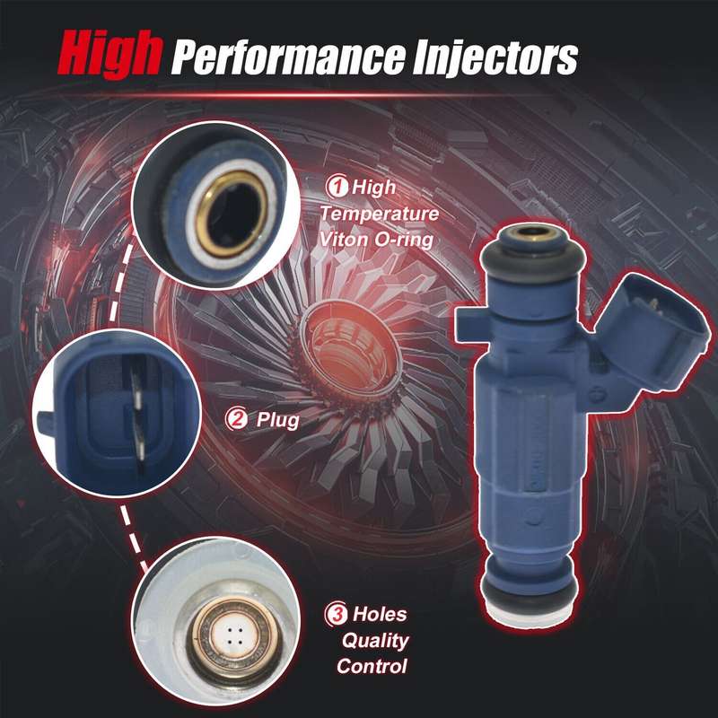 4PCS Fuel Injectors Nozzle Compatible 2010 2011 Kia Soul 1.6L L4 #35310-2B000