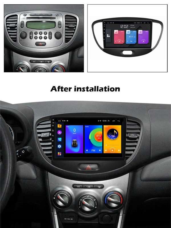 For Hyundai i10 2007-2013 Car Stereo Android 12 DAB+Radio GPS SatNav 9"Head Unit