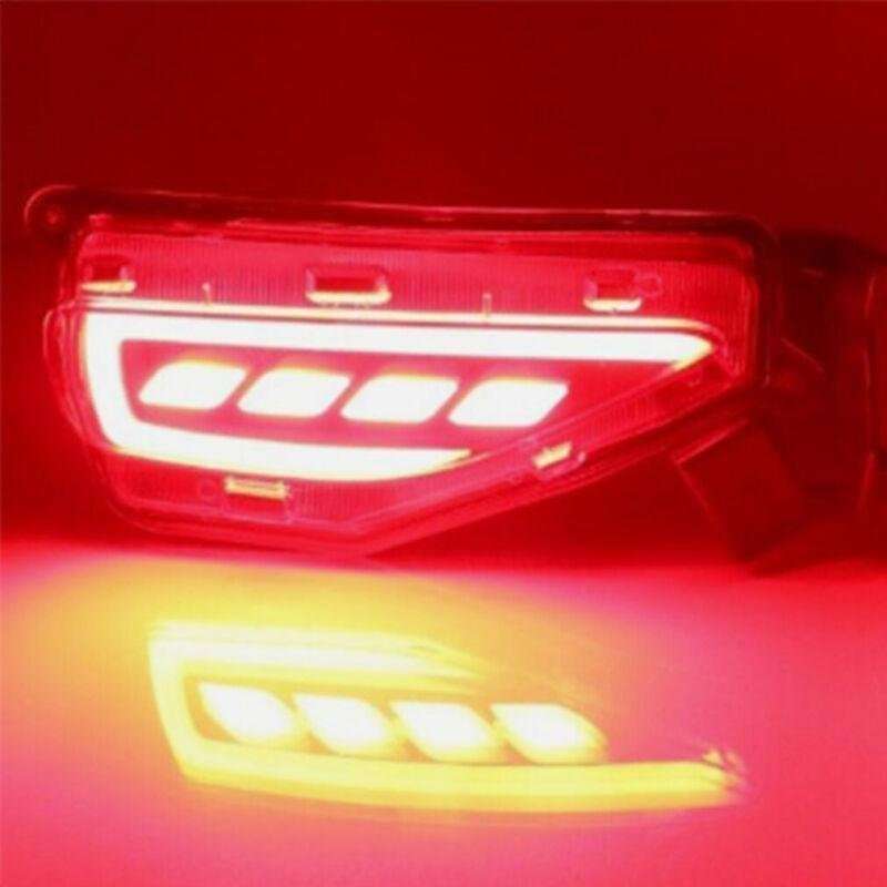 LED Rear Bumper Brake Tail Light Fog Lamp For Toyota Fortuner 2016-2021 Pair A
