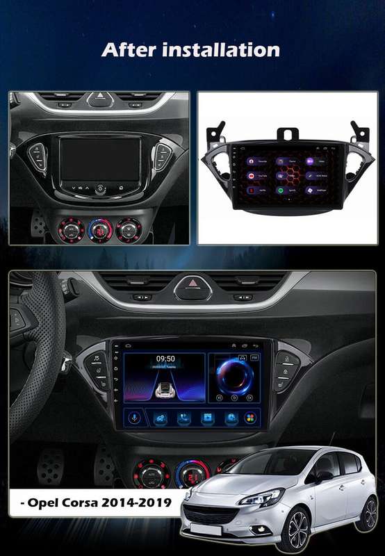 For Vauxhall Corsa 2014-2019 Android CarPlay Wifi Stereo DAB Radio Head Unit GPS