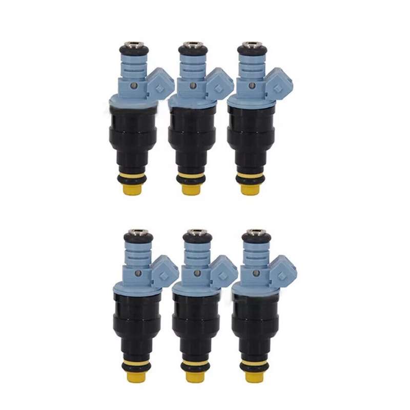 Set of 6 Fuel Injectors Compatible with 87-93 BMW 325I 325IS 325IX 1.8L 2.5L 5.6