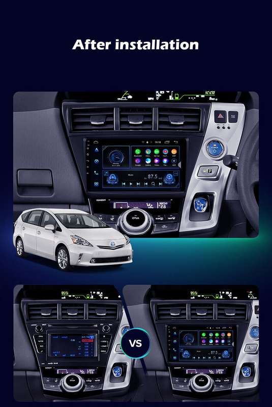 9" Car Radio Stereo Head Unit GPS SatNav CarPlay for Toyota Prius Plus 2012-2017