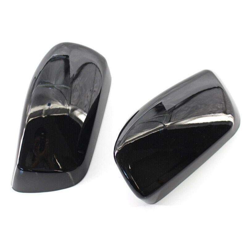 Pair Sporty Style Mirror Cover Gloss Black Fit 04-07 BMW E60 5 Series New
