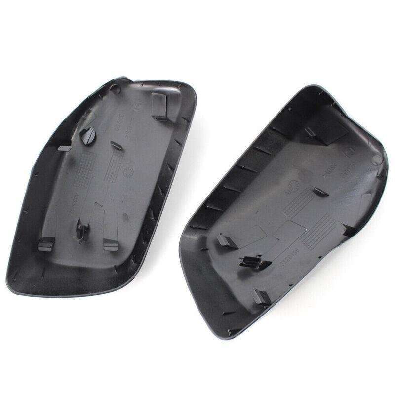 Pair Sporty Style Mirror Cover Gloss Black Fit 04-07 BMW E60 5 Series New