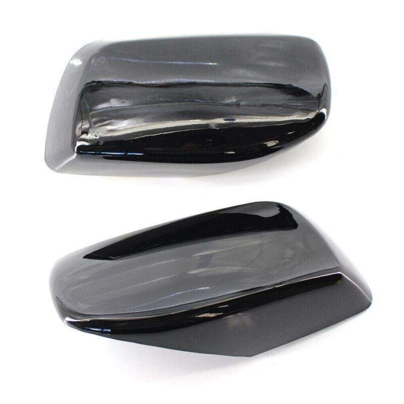 Pair Sporty Style Mirror Cover Gloss Black Fit 04-07 BMW E60 5 Series New
