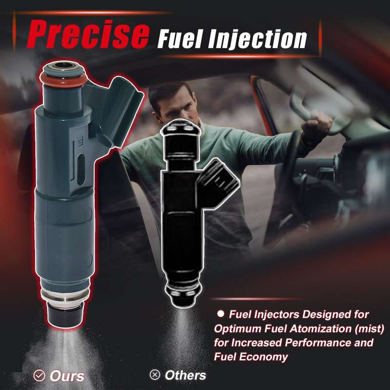 23250-22010 4XFuel Injectors Compatible Chevrolet Prizm Toyota Corolla 1998-1999